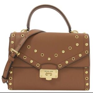 Michael Kors Studded Kinsley Medium Top Handle Rivet Handbag Purse